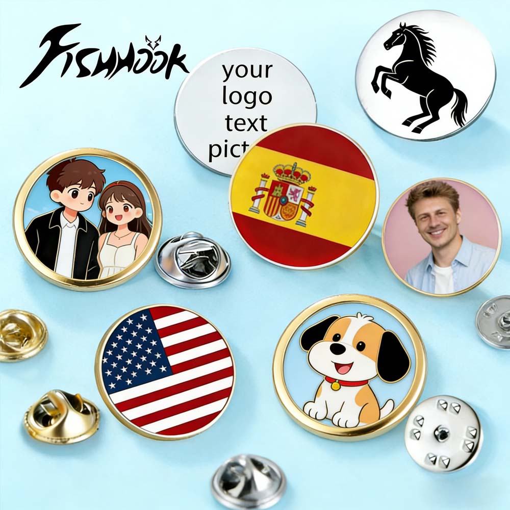 Men Accessories Brooch - Broche Personalizado con Foto Impresa, Pin