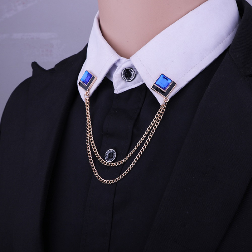 Men Accessories Brooch - Broche de Solapa con Cadena de