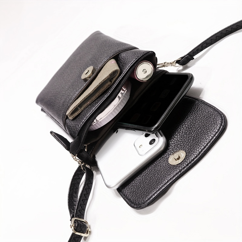 Phone Wallet Combo - Bolso bandolera de cuero para mujer,