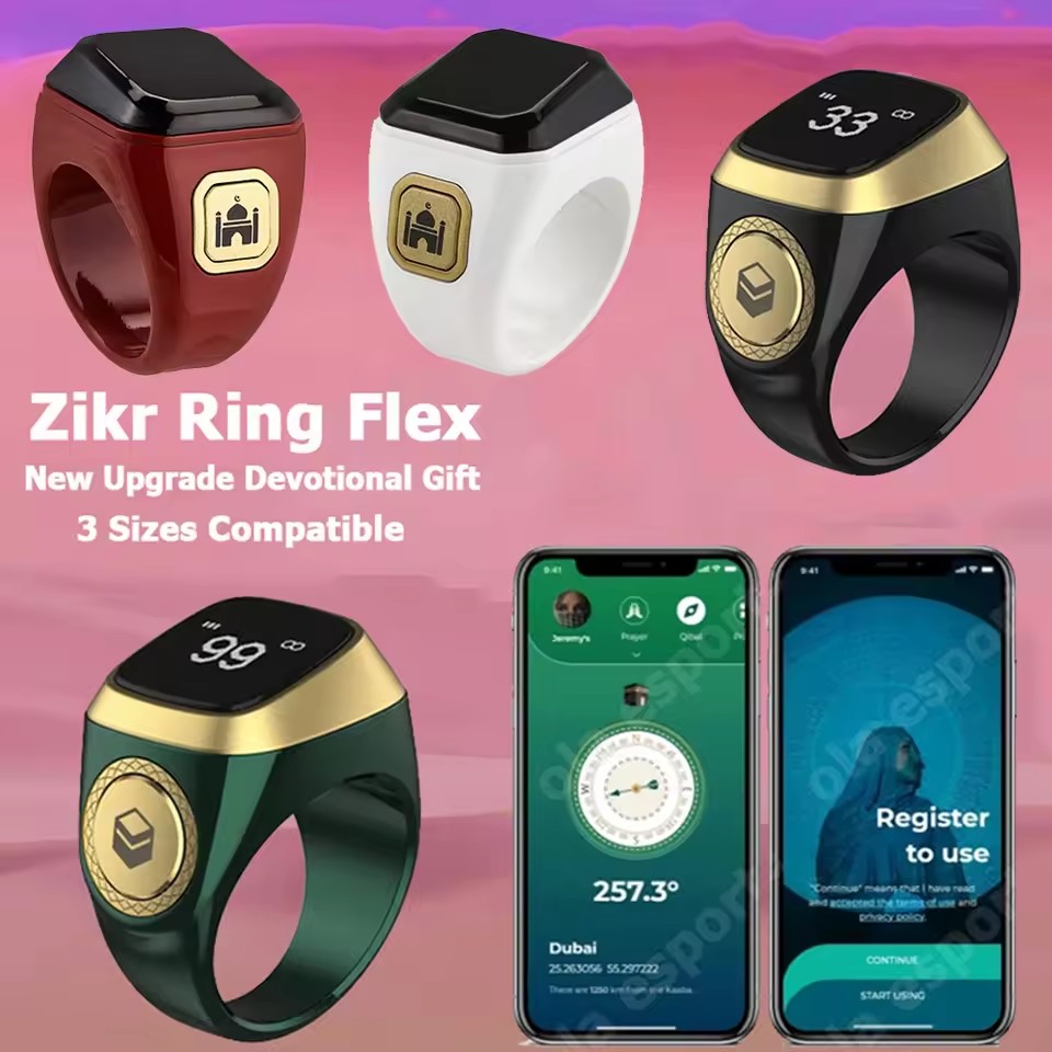 Young Men'S Accessories - Anillo inteligente musulmán Qibla Zikr, contador