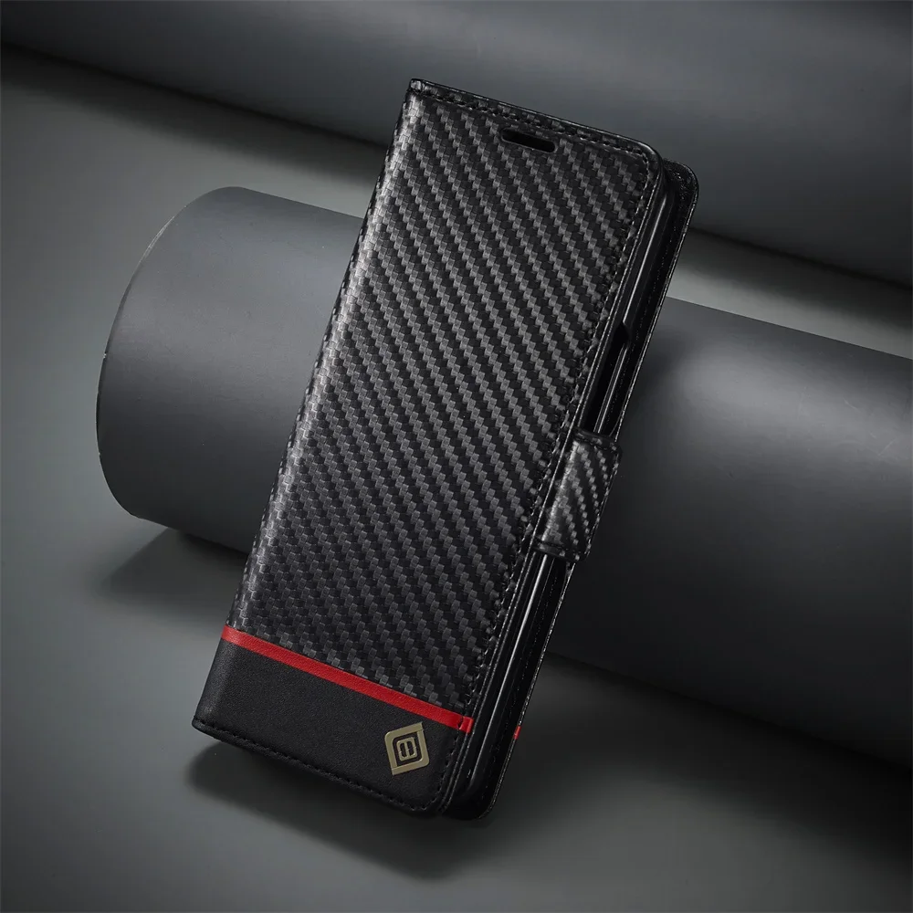Funda de cuero PU de fibra de  - Phone Wallet Combo reseña y precio