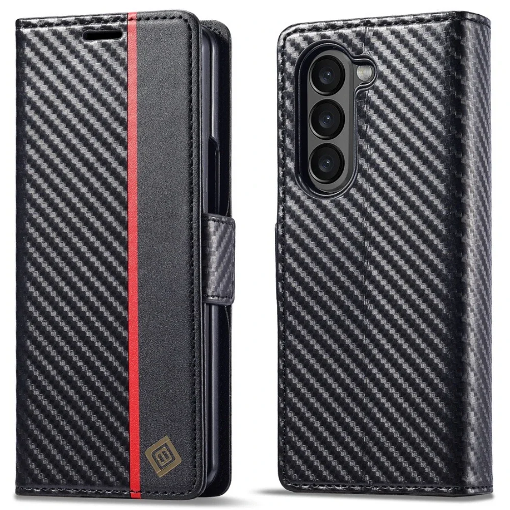 Funda de cuero PU de fibra de  - Phone Wallet Combo reseña y precio