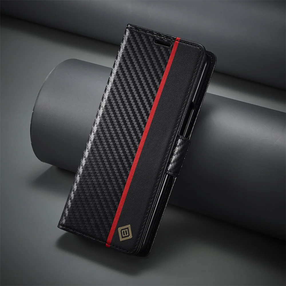 Funda de cuero PU de fibra de  - Phone Wallet Combo reseña y precio