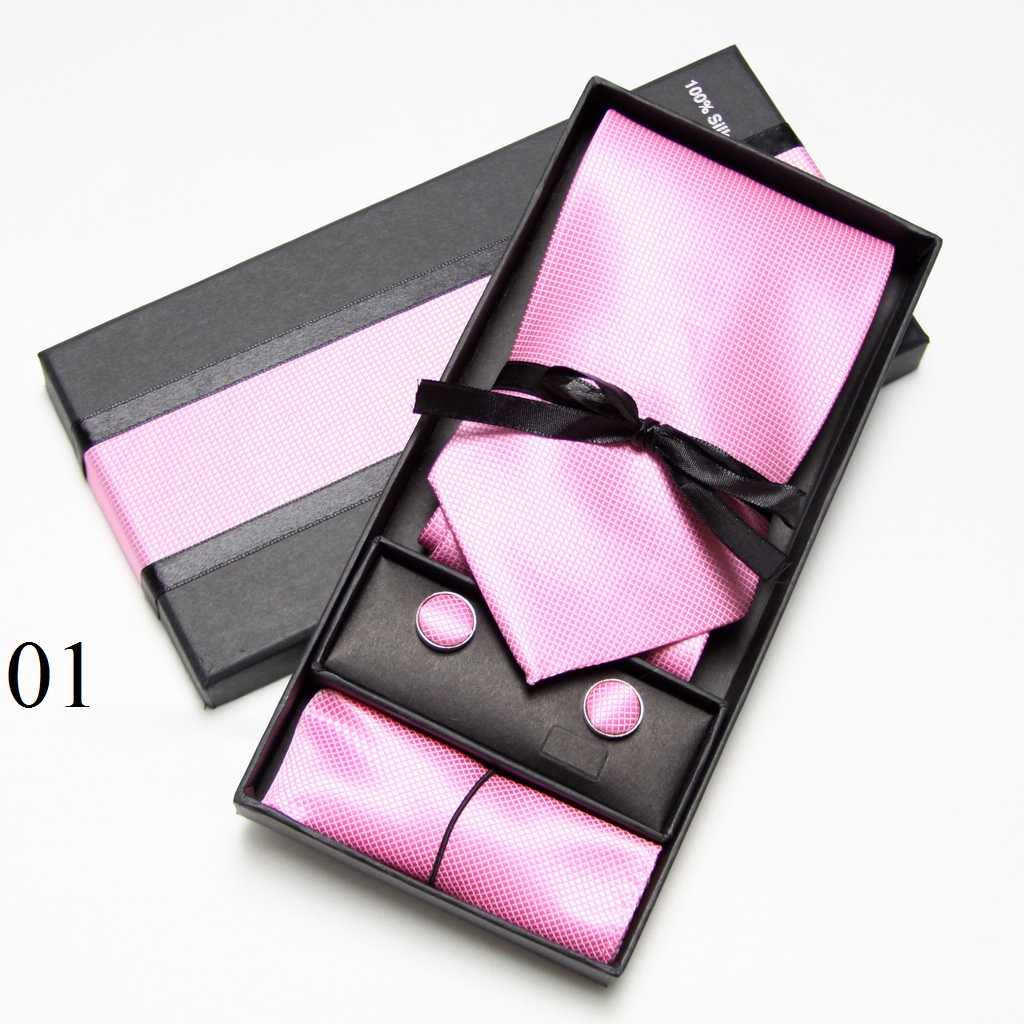 Set de Corbata Sólida, Gemelos - Men Accessories Combo Set reseña y precio