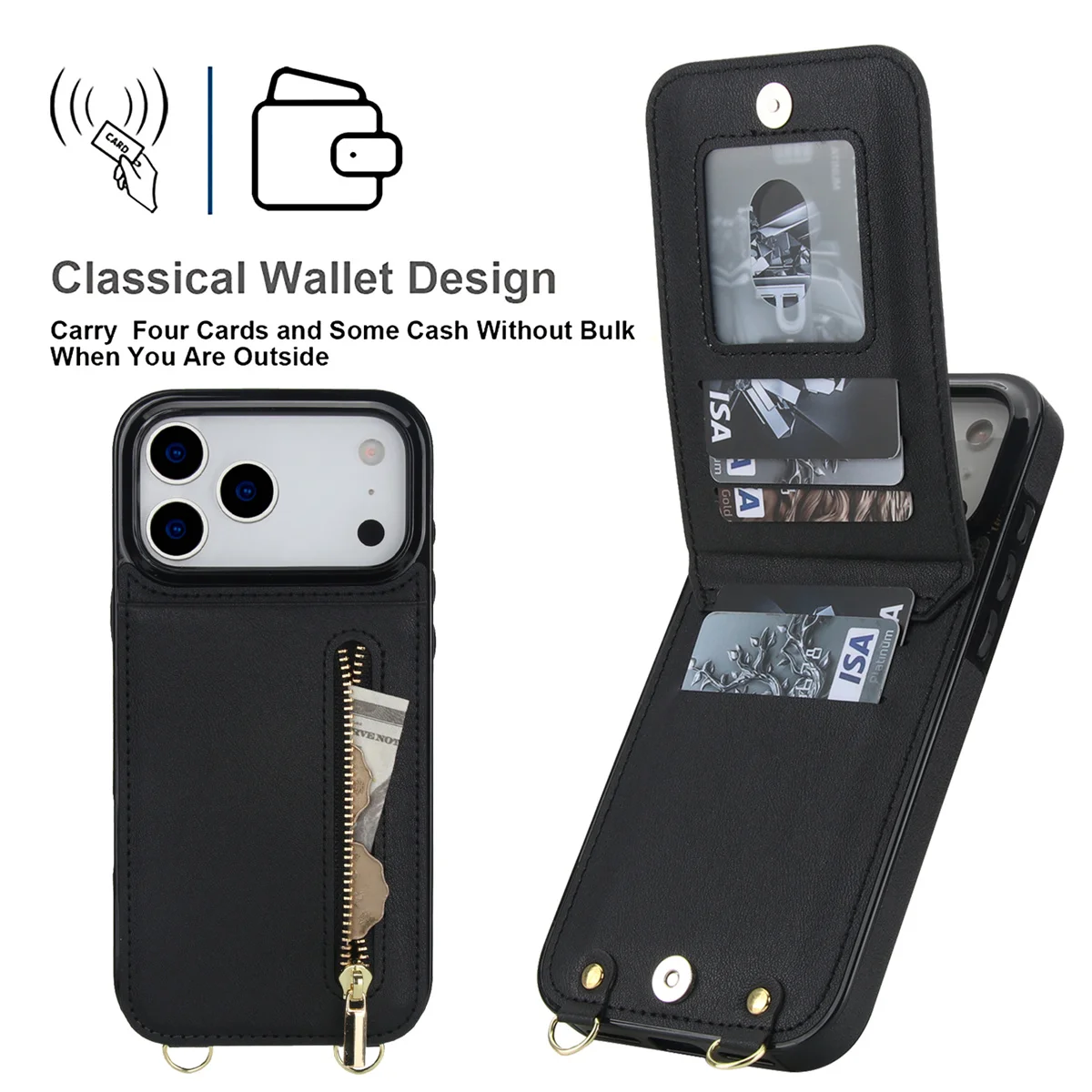 Funda de teléfono de cuero con - Phone Wallet Combo reseña y precio