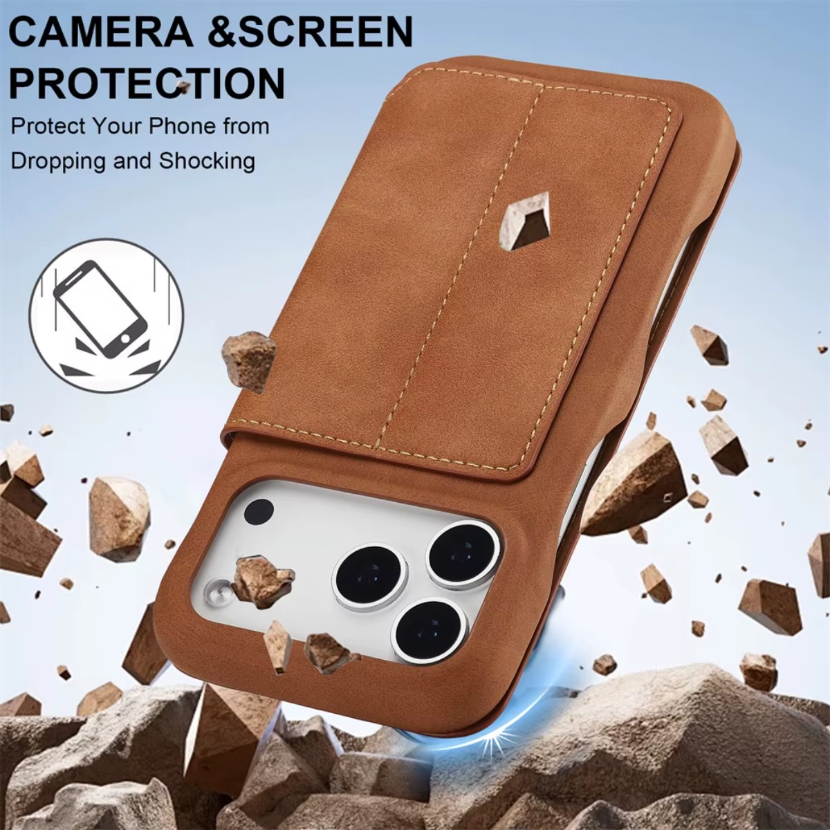 Funda de cuero con tapa magnét - Phone Wallet Combo reseña y precio