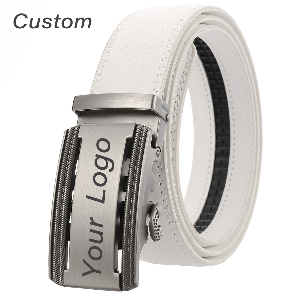 Cinturón de cuero blanco perso - Men Accessories Logo reseña y precio