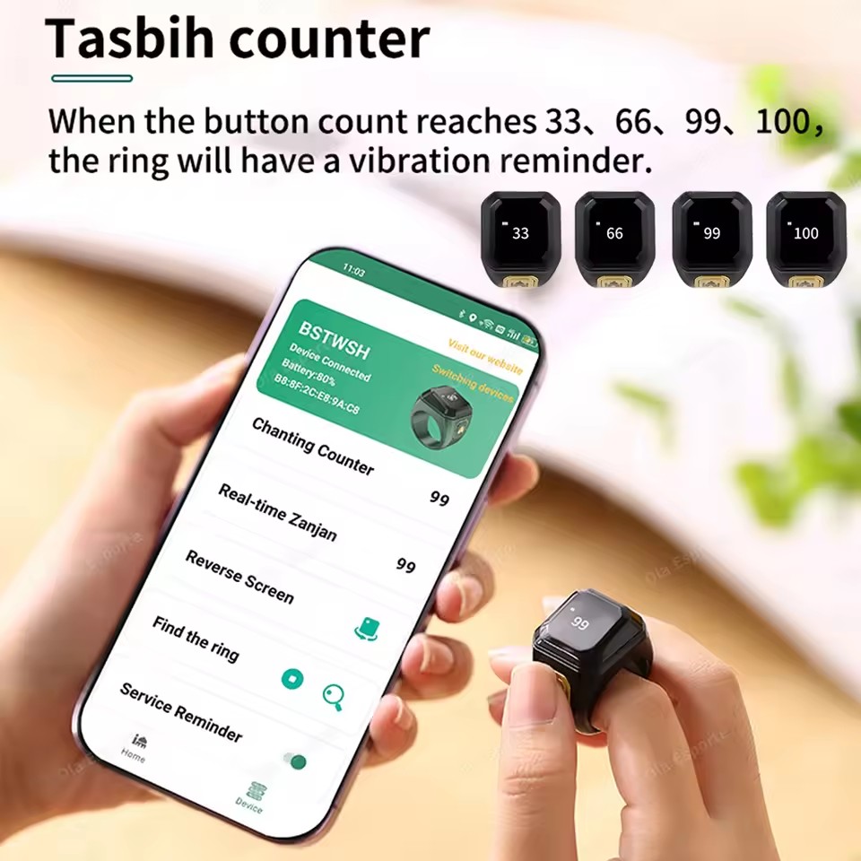 Anillo inteligente musulmán Qi - Young Men'S Accessories reseña y precio